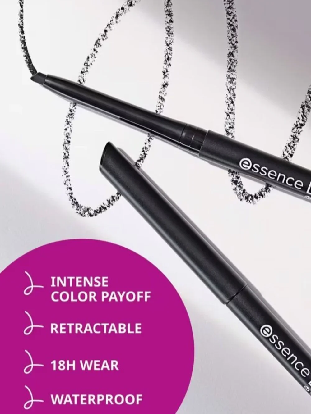Essence Long Lasting Eye Pencil - 01 Black Fever